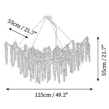 Courchevel Crystal Ring Chandelier — Dimension drawings 5