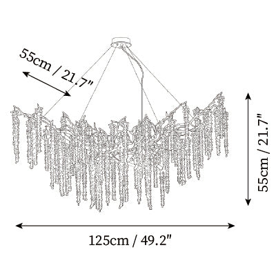 L 49.2″ x W 21.7″ x H 21.7″