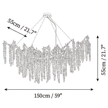 Courchevel Crystal Ring Chandelier — Dimension drawings 6
