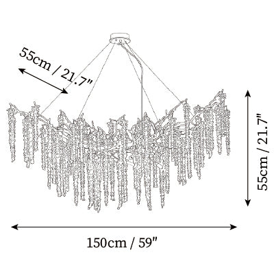 L 59″ x W 21.7″ x H 21.7″