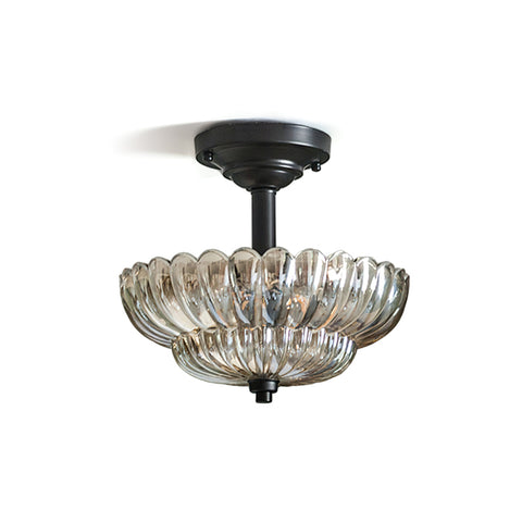 Crawford Ribbed Glass Semi-Flush – detail 10