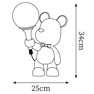 Creative Bear Planet Tischleuchte — Maßzeichnungen 1