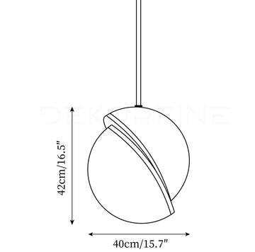 Crescent Pendelleuchte — Maßzeichnungen 1