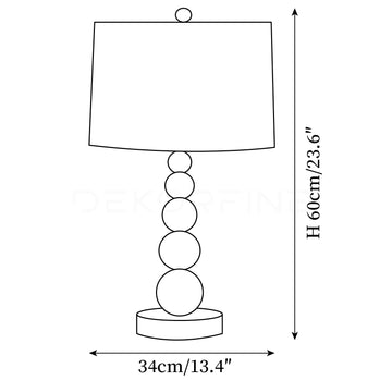 Crystal Ball Table Lamp — Dimension drawings 1
