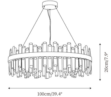 Crystal Statement Chandelier — Dimension drawings 1