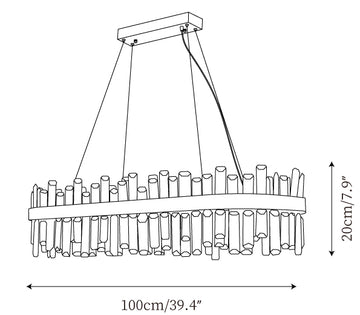Crystal Statement Chandelier — Dimension drawings 2