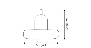 Curling Glass Pendant Lamp — Dimension drawings 1