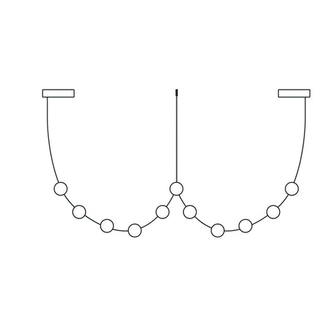 Curve Leather Chandelier – detail 16