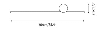 Curved Wall Lamp — Dimension drawings 1