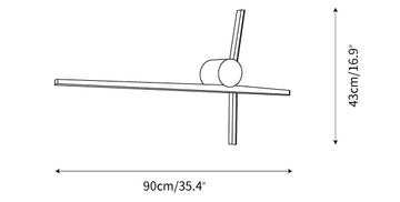 Curved Wall Lamp — Dimension drawings 2