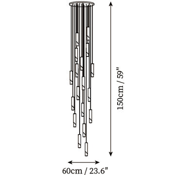 Cilindrische Hanglamp — Dimensioentekeningen 7