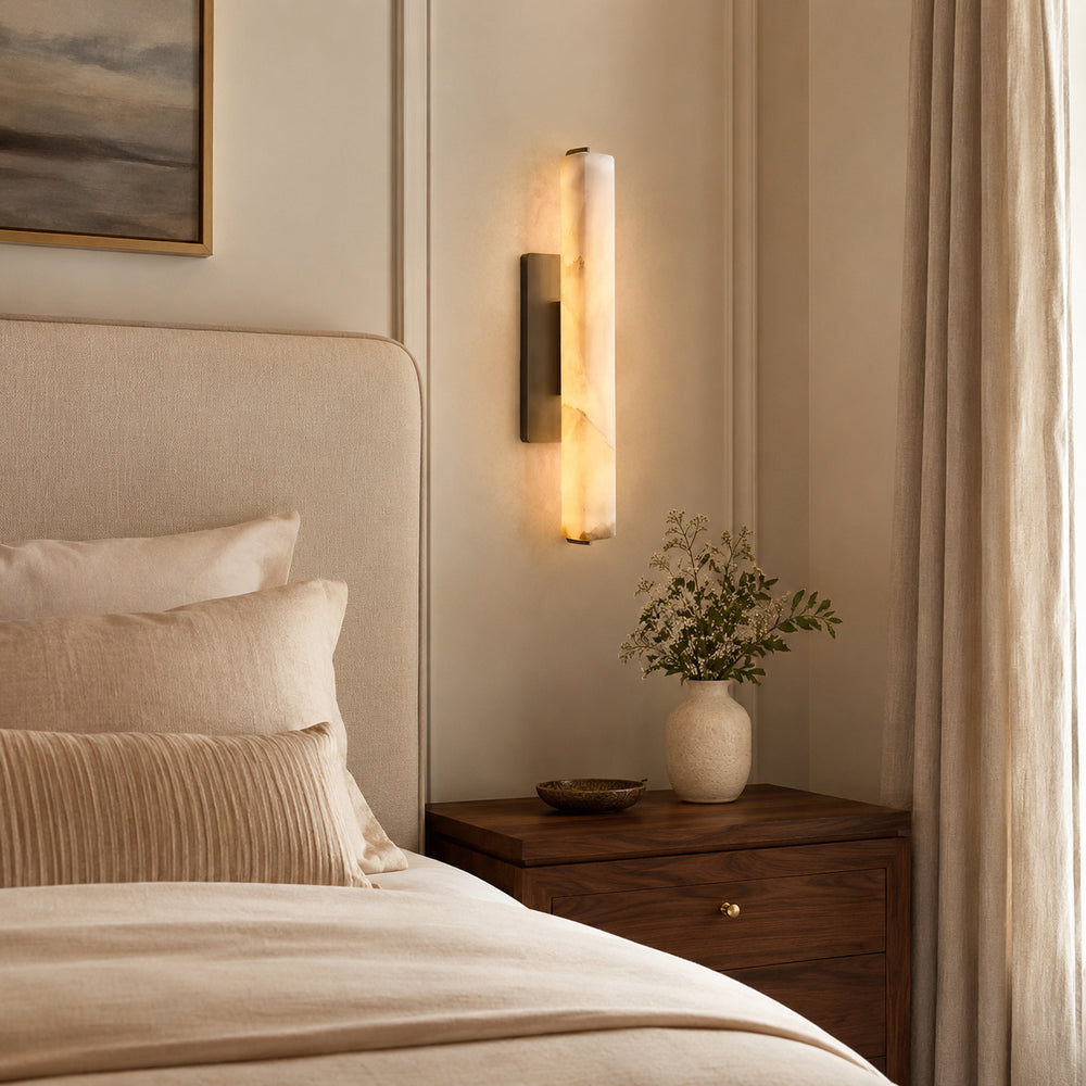 Marceau Alabaster Linear Wall Sconce – detail 2