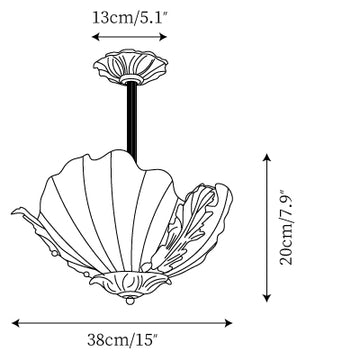 Lampadario Fazzo Shell — Disegni dimensionali 1