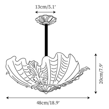Lampadario Fazzo Shell — Disegni dimensionali 2