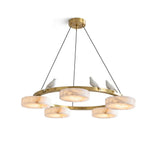 Sienna Bird Round Alabaster Chandelier