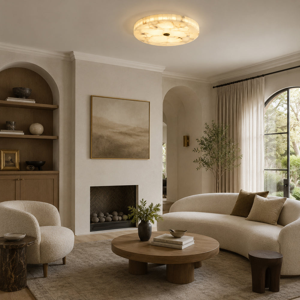 Darrow Alabaster Semi-Flush Mount – detail 2