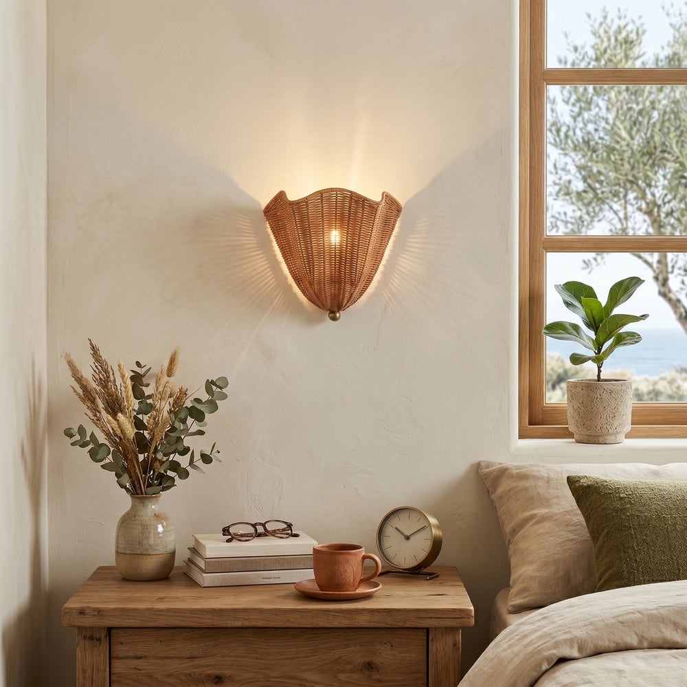 Sarasota Rattan Wall Sconce – detail 2