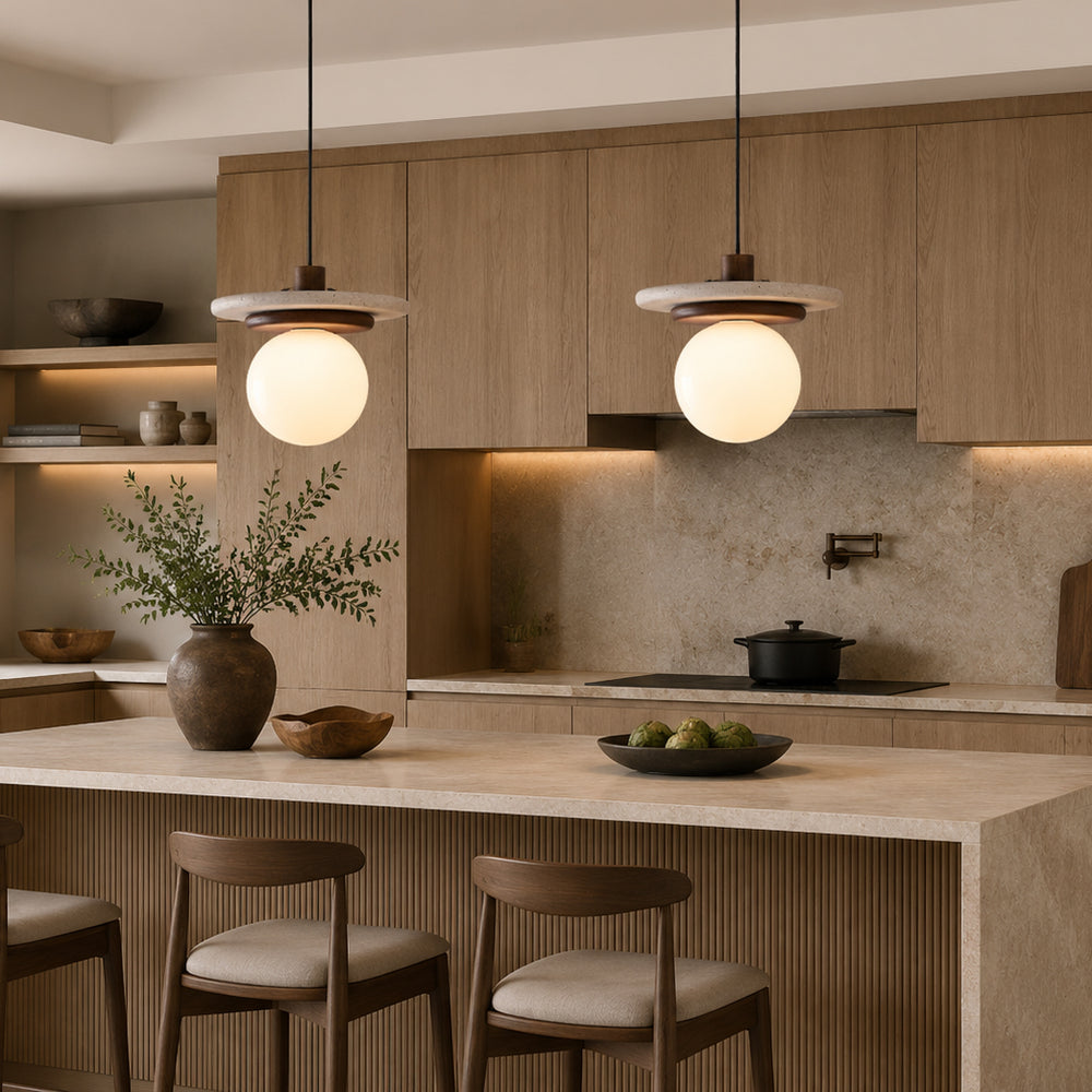 Farren Travertine Pendant Light – detail 2