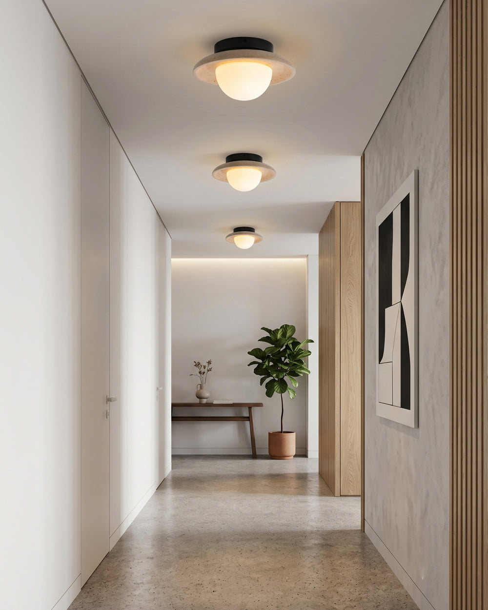 Malo Travertine Semi-Flush Mount – detail 2