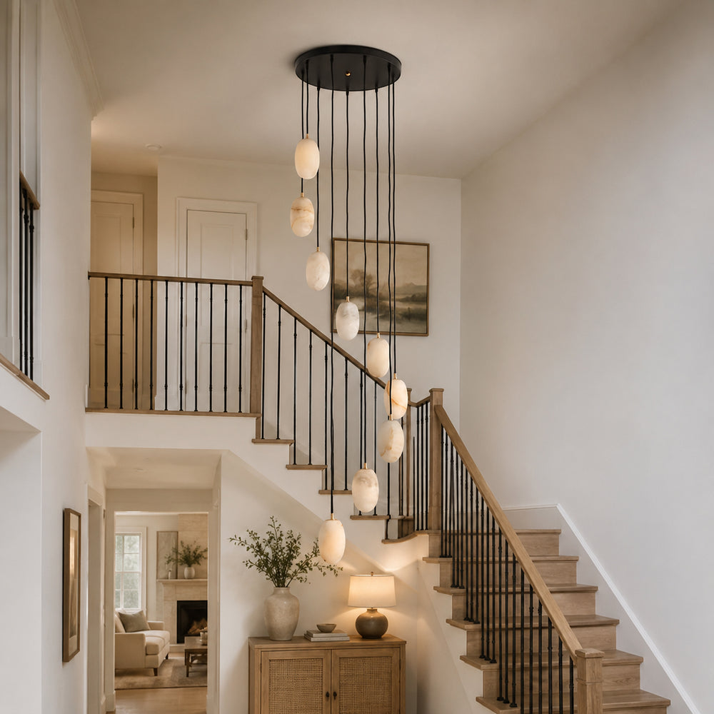 Pod Alabaster Combination Chandelier – detail 2