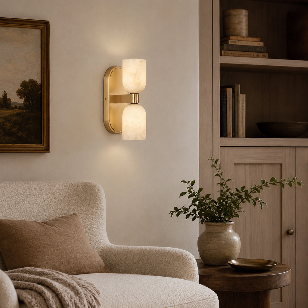 Sandro Double Alabaster Wall Sconce – detail 2