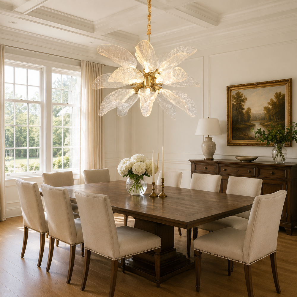 Leaf Bloom Murano Chandelier – detail 2