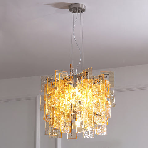 Stagger Cast Glass Chandelier