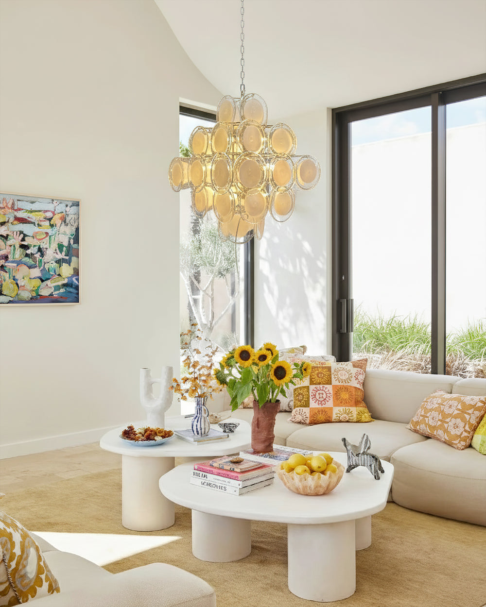 Medallion Glass Chandelier – detail 2