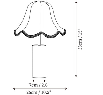 Danika Table Lamp — Dimension drawings 1