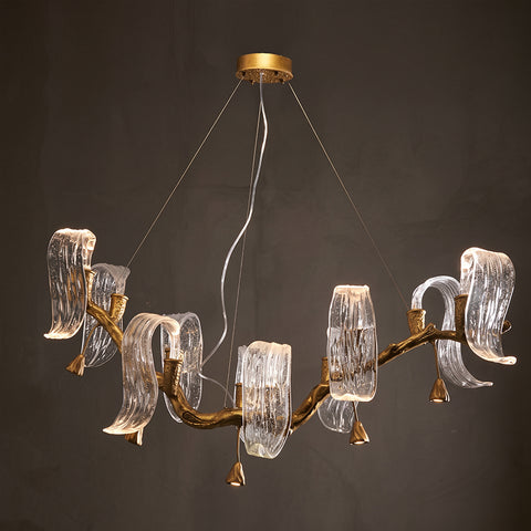 Davos Branch Glass Ribbon Chandelier – detail 12