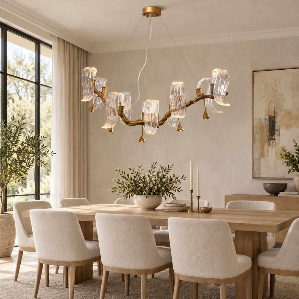 Davos Branch Glass Ribbon Chandelier – detail 2