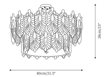 Decazes Chandelier — Dimension drawings 1
