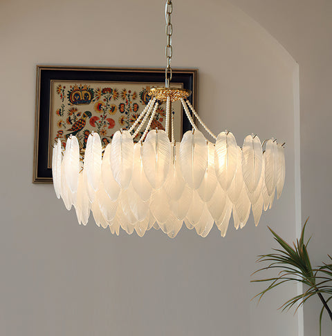 Antheia Feathered Glass Chandelier – detail 26