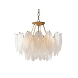 Antheia Feathered Glass Chandelier