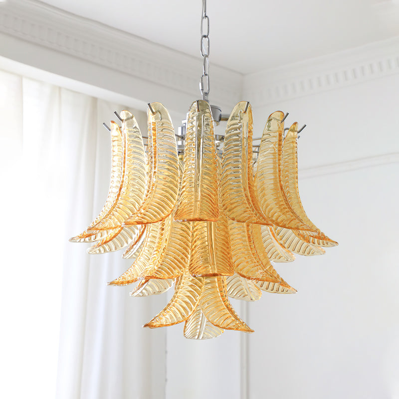 Amber Petal Tiered Chandelier – detail 2