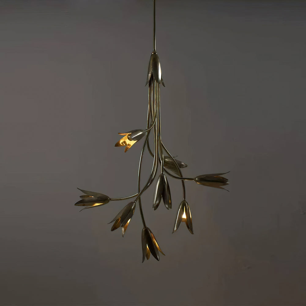 Evadne Brass Tulip Chandelier – detail 2