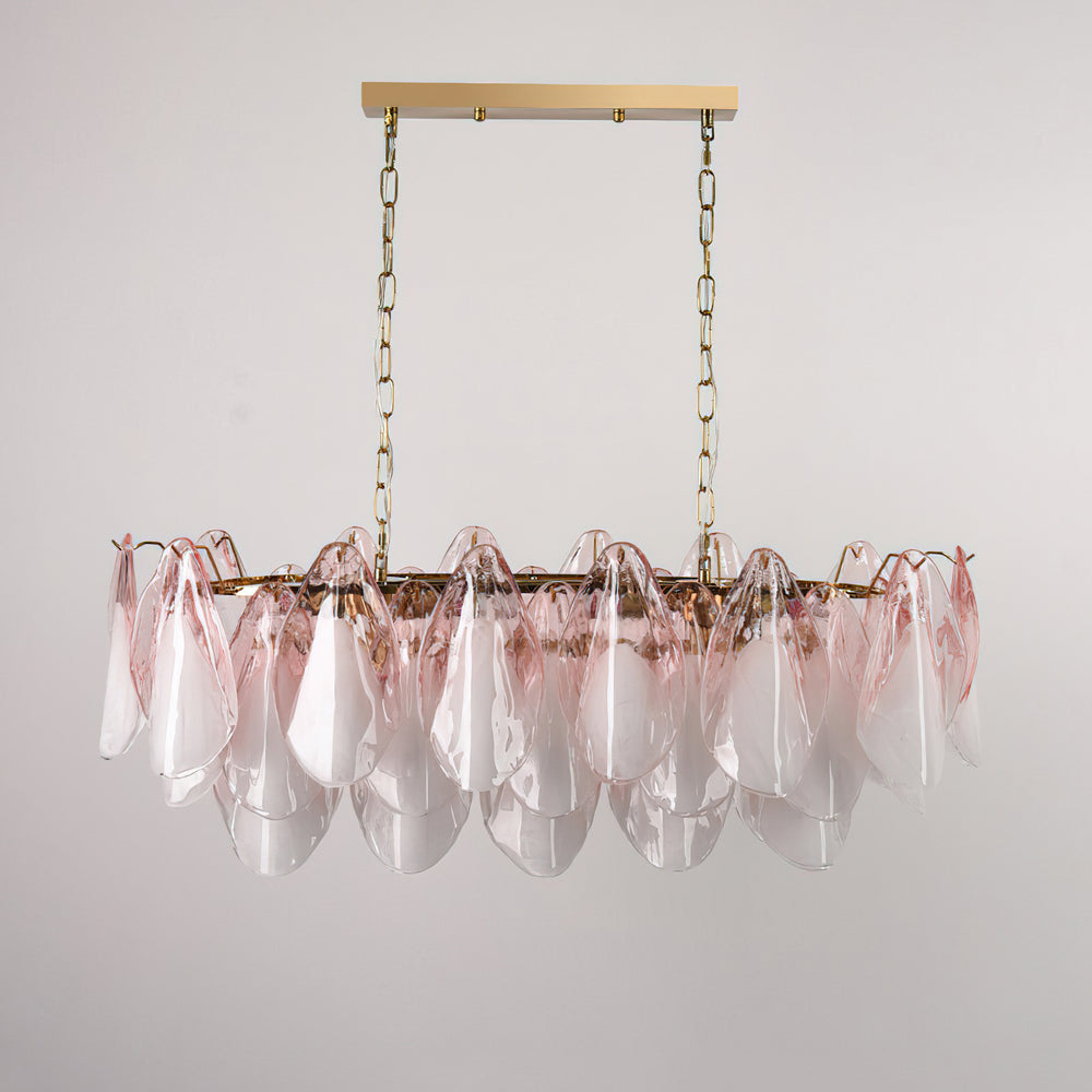 Flora Blush Ombre Linear Chandelier – detail 2