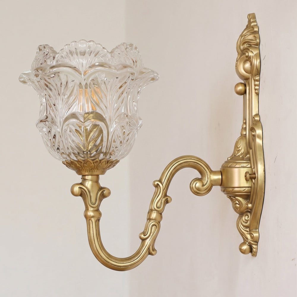 Gideon Baroque Brass Sconce – detail 2