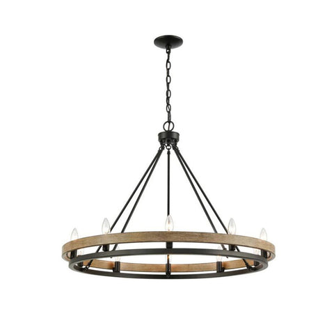 Hillsdale Wagon Wheel Chandelier – detail 8