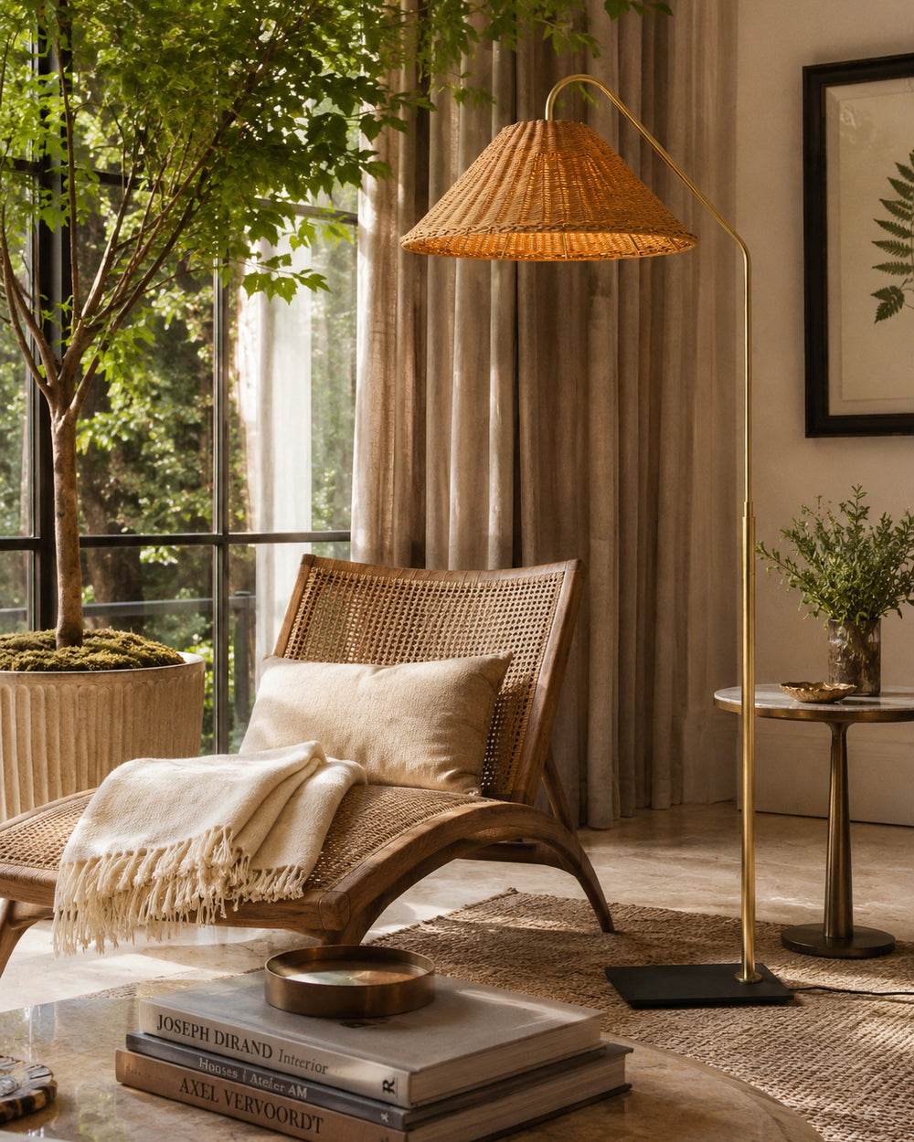 Juno Rattan Floor Lamp – detail 2