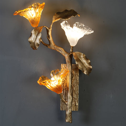 Lily Branch Brass Sconce – detail 22