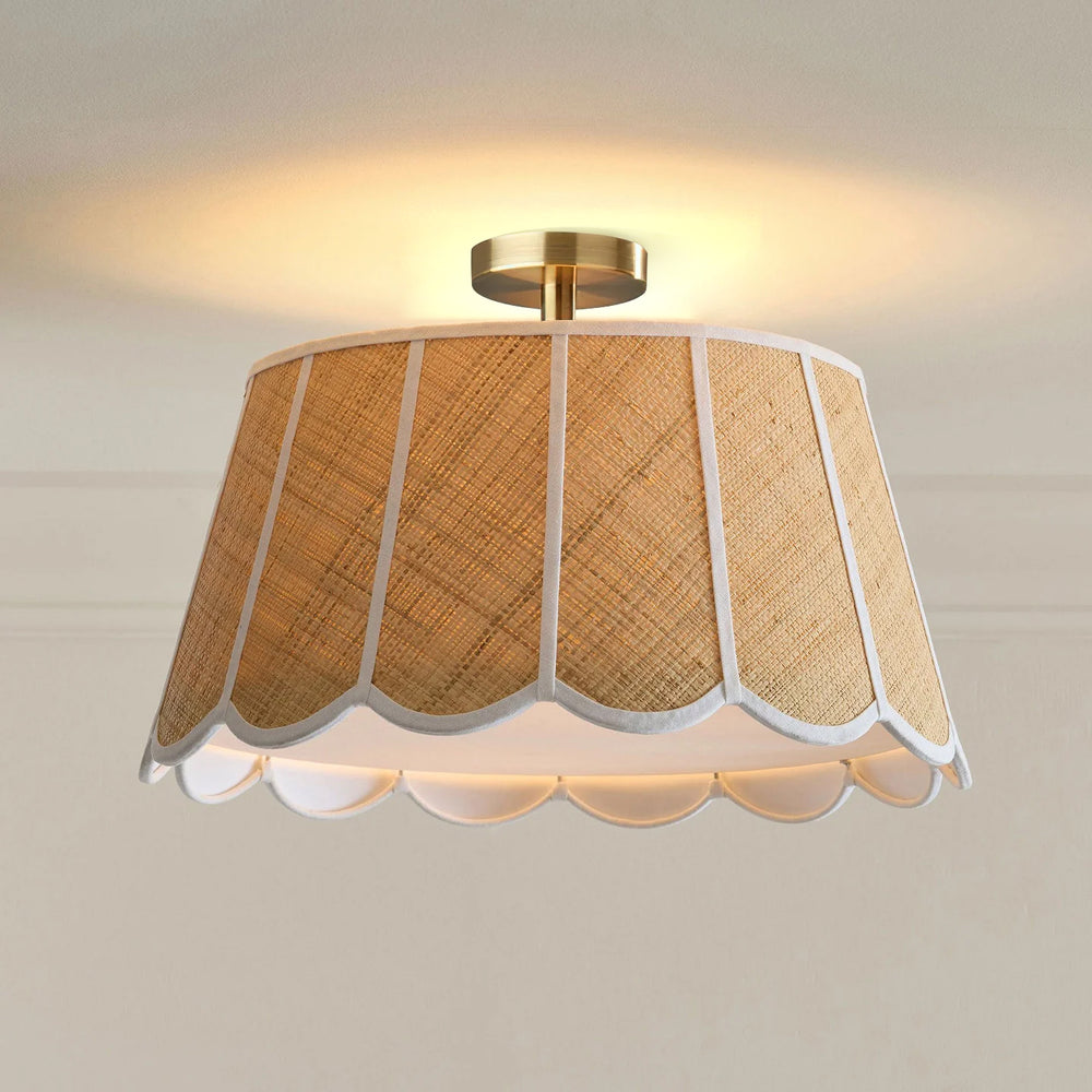 Maude Raffia Semi Flush Mount – detail 2