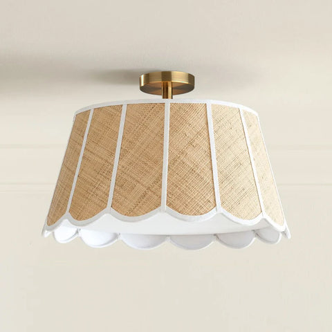 Maude Raffia Semi Flush Mount – detail 5