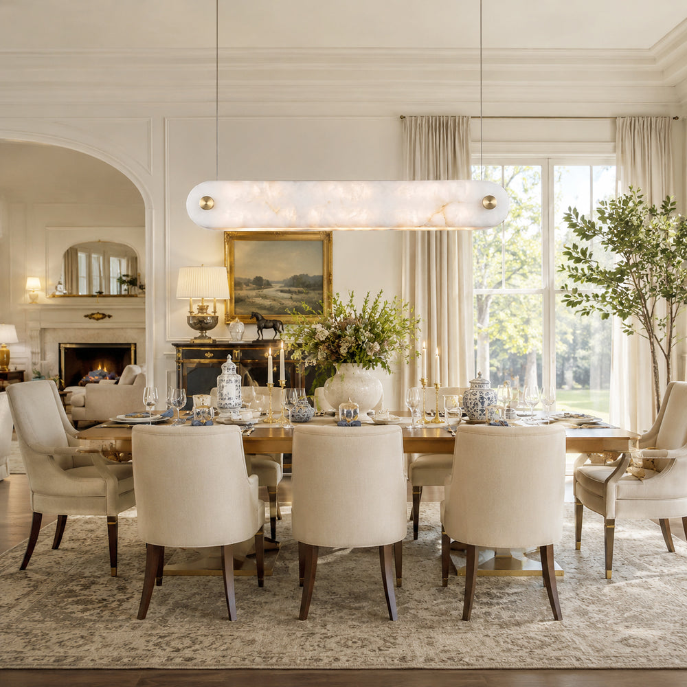 Monroe Linear Alabaster Chandelier – detail 2