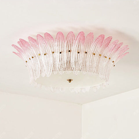 Treviso Rose Glass Flush Mount Ceiling Light – detail 18