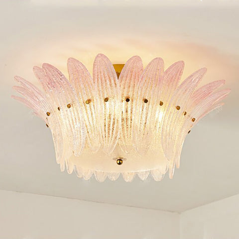 Treviso Rose Glass Flush Mount Ceiling Light – detail 15