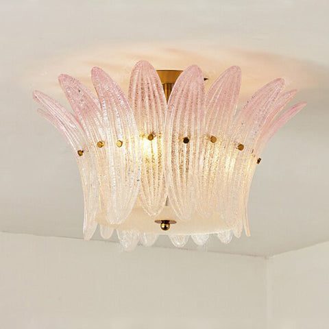 Treviso Rose Glass Flush Mount Ceiling Light – detail 14