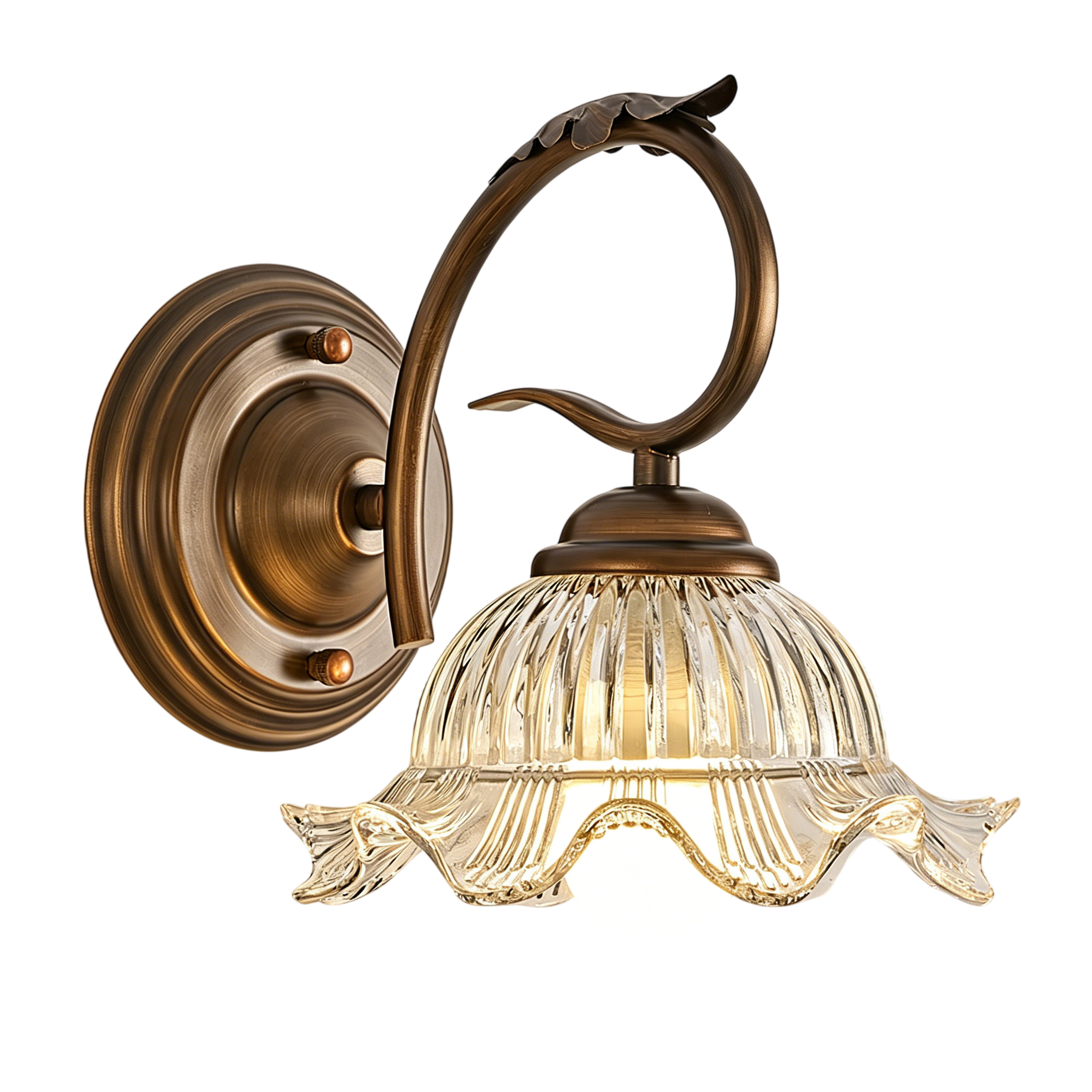 Sutton Glass Wall Sconce – Bronze | Dekorfine