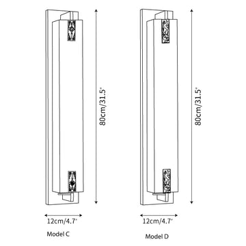 Delmar Alabaster Wall Lamp — Dimension drawings 1