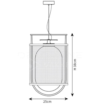Denglong Hanglamp — Dimensioentekeningen 1